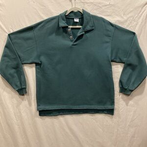 Vintage Y2K Ours collection collared Henley sweatshirt made in USA